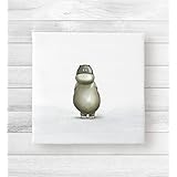 Kunstdruck auf Leinwand Hippo Dorina (20x20x2) aus der Tierkollektion von Dori´s Room