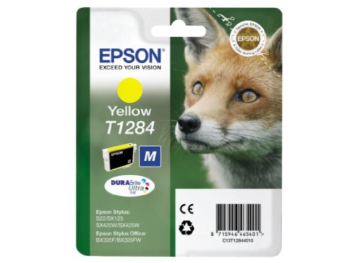 Epson T1284 - Cartouche d'encre d'origine compatible avec Imprimante BX305F Jaune