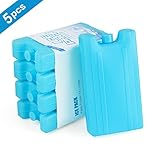 AGOER 5 Blocs Réfrigérants Glacière Pains de Glace Réutilisable 400ml pour Sac Isotherme ou Glacière de Travail,Pique-Nique,Camping