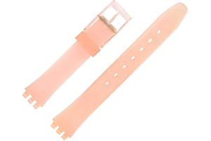 Shopkdo - Correa de reloj de 12 mm, color naranja alternativos adaptable para Swatch P38 Ladies