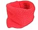 Colourful Baby World Kids Toddlers Boys Girls Winter Neck Warmers Knitted Scarf Plain Red Pink Brown - Red