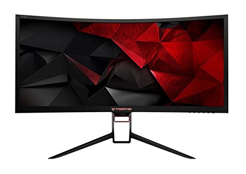 Acer UM.CZ1EE.P01 Predator Z35P 35-Inch Curved 1800R Ultra-Wide WQHD Gaming Monitor with G-Sync - Black/Red