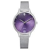 YRWQV Frauen Grünes Zifferblatt Armband Quarz Uhr Metall Silber Gürtel Uhren Für Damen Frauen, D