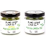 PureChimp Super Tea (Matcha Green Tea Powder) Regular/Lemon/Mint - 50g Jars [Packs Of 2] - Ceremonial Grade From Japan - All Natural &amp; Vegan (1 x Regular &amp; 1 x Lemon)