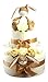 Two Tier Unisex Neutral Nappy Cake Baby Gift with Cuddly Bunny Soft Toy with FREE UK Delivery