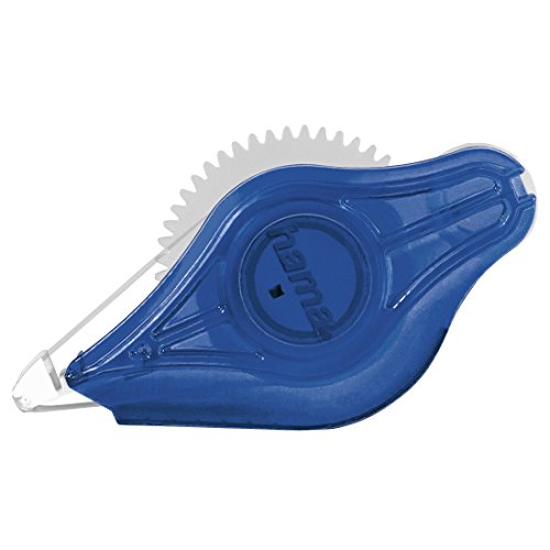 Hama Nachfüllkassette für Kleberoller Quick-Fix non-permanent (2 Nachfülleinheiten à 8mm x 12m Klebetape, transparent, doppelseitig) Fotokleber Nachfüller blau