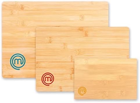 MasterChef Taglieri Legno, Set Tagliere Cucina in Bamboo, Grande, Medio y Piccolo, Antibatterico, Accessori Cucina alta Qualita Perfetto per Pane, Salami, Aperitivo e Impastare