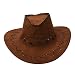 Produktbild Cowboy Huete - TOOGOO (R) Archaistisch Unisex Denim Wilder Westen Cowboy Cowgirl Rodeo Faschingskostuem Zubehoer Huete graubraun