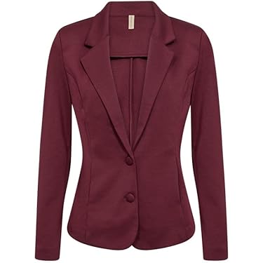 Damen Blazer Elegant - Business Jacke Aus Baumwolle-Leinen Für Büro & Freizeit