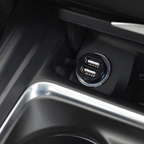 Cable Matters    2-Pack  10W 2A Mini Double-USB Chargeur de voiture en Noir