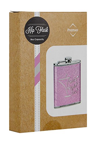 Premier Housewares 0508075 Flachmann aus Edelstahl Pink Girls Night Out, 8 Unzen - 2