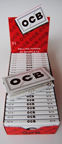 OCB Weiss 100er Zigarettenpapier Filigrane Gomme No. 4 kurz 50x Heftchen/Booklets (2 Boxen) - 3