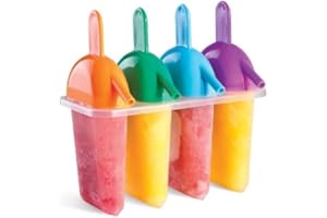 ELITEVA Molde Para Helados Reutilizable - Molde Polos Para Helados Caseros Sanos Y Faciles De Hacer. Disfruta Creando Tus Propias Combinaciones. (POLOS FRUTAS)