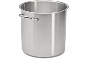 De Buyer - Marmite sans couvercle en inox PRIM'APPETY - 28 cm - Sans PFAS, Inox 18/10 de Qualité Professionnelle, Fond Magnétique Épais pour Cuisson Maîtrisée, Tous Feux + Four, Finition Poli Brossé