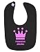 Personalised Princess Name Pink Crown Customise With Name Cute Unique Velcro Fastening Baby Bib