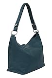 damen handtasche petrol Henkeltasche Schultertasche Beutel, handgefertigt in Italien