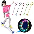 KAVID Jump Ring One-Leg Fun Game Skip Ball Jump Ropes Ankle Skip Rope Jumping Skipping Rope with Light Random Color for Kids Gifting(Multicolour)(Pack of 1)