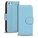 Produktbild iPhone 4S , 4 Bookstyle Hülle, Conie Mobile PU Leder Schutzhülle Handytasche Bookcase Tasche Premium Klapphülle in Hellblau