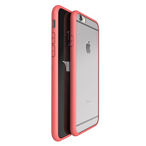 iMounTop Hülle iPhone 6 Hülle 6S Hülle TPU Rahmen + Hart PC Zurück Backcover Kombination Hochtransparent Nie verfärben Schutzhülle Tasche Schale Kratzfeste Handytasche für Apple iPhone 6 / 6S (4.7 Zoll) (Rot)