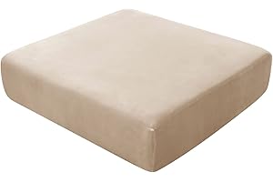 SYLC Housse de Coussin de canapé en Velours Extensible, Housses de Coussin de Siège de Canapé Housse de Protection pour Coussin Individuel(Grand 1 Place, Kaki)