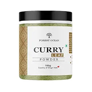 Forest Ocean Natural Curry Leaf Powder For Healthy Hair, Helps Reduces Hair Fall & Skin Care - 100g