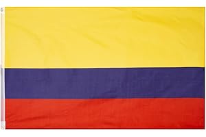 MUWO Flagge Nations Together 90 x 150 cm Nationalmanschaften, doppelseitige Gartenflagge, wetterfeste Fanflagge, Fußballflagge Polyester Länderfagge Deutschland mit Ösen (Kolumbien)