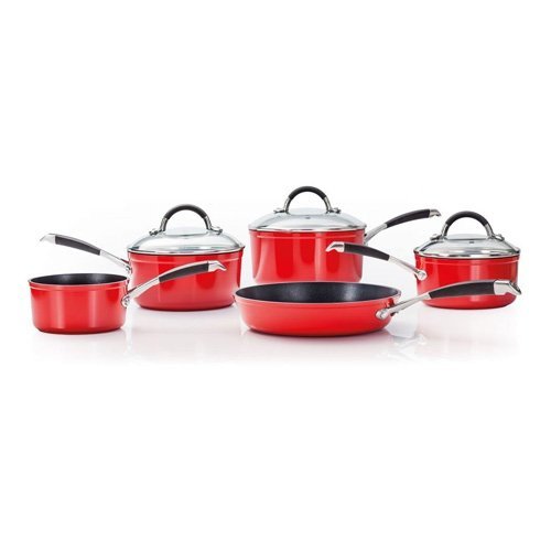 Stellar Saucepan Set, Red, 14 cm, 5-Piece