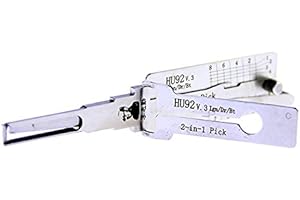 Loboo Idea Original Kit de Verrouillage Automatique de sélection de Voiture et Outil de décodeur LiShi HU92 V.3 2-en-1, Outil de serrurier Professionnel