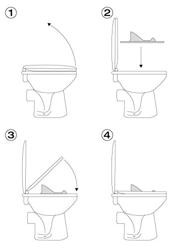 WC-Sitz für Kleinkinder | Einsatz für Toilette und WC | WC-Brille aus robustem Thermoplast | Übungstoilette | Bad | Badezimmer | Toilettentrainer | Weiß - 2