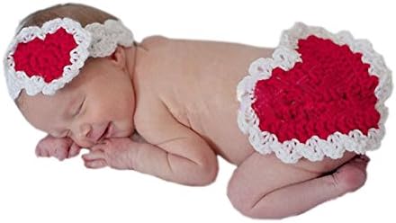 Baby Girls Cute Heart Headband Cover Crochet Photography Prop By Xselector
