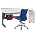 Produktbild FineBuy Kinderschreibtisch mit Stuhl und Rollcontainer Kinderzimmer-Büro | Schülerschreibtisch Holz | Kinder-Schreibtischstuhl Teppichbodenrollen | Rollcontainer mit 5 Schubladen | Komplettsett