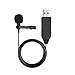 Produktbild USB-Mikrofon, Blusmart Mini-Portable Mic Lavalier Clip Auf Omnidirektionales Kondensatormikrofon für Laptop PC & Mac, Perfekt für Interviews, Skype, Audio Video Recording, Podcast [Plug & Play]