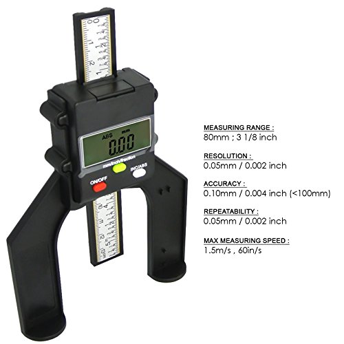 Digitale Profiltiefenmesser Magnetische Selbst Standing Blende 80mm Hand Router - 6