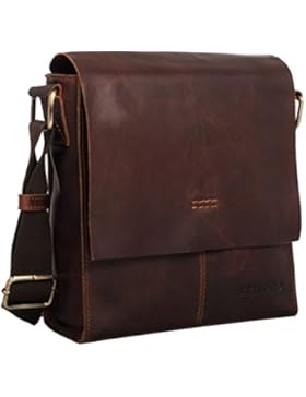 STILORD 'Malte' Kleine Messenger Bag Leder Herren Vintage Schultertasche Umhängetasche für 9.7 Zoll Tablet iPad...