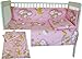 Babies-Island A 6 Piece Bedding Set For Baby/Toddler To Fit Cot/Cot Bed 120X60 140X70 160X70 - Pink Teddies On A Moon - Size : 100x135 cm