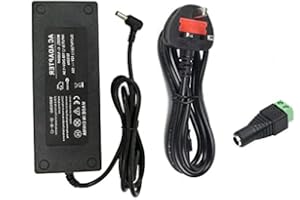 LBSC Power Supply,120W Power Adapter 100-240V AC to 12V DC 10Amp 120Watt Wall Plug Transformer for LED Strip Light CCTV Camera LCD Monitors, LCD TV (12v10a)