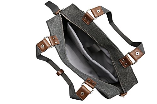Filztasche anthrazit-grau Schultertasche Notebooktasche Laptoptasche Umh  ngetasche Sporttasche Schultasche