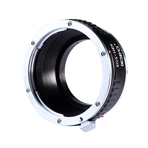 Beschoi Bague d adaptation objectif EOS-NEX en m  tal pour monter objectif Canon EOS vers bo  tier Sony Alpha Nex comme Sony NEX-3 NEX-5 NEX-5N NEX-7 NEX-7N NEX-C3 NEX-F3 Sony Cam  scope NEX-VG10 VG20 FS-100 FS-700 EOS EF