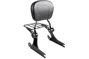 CRAFTRIDE Sissy Bar avec Porte Bagages Detachable pour Harley Dyna Street Bob 06-17 Noir