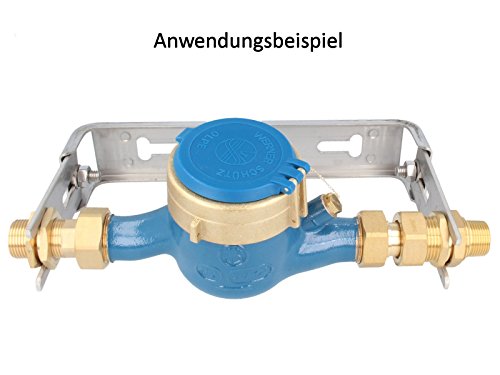 Wasserzählergarnitur Wasserzählerbügel Aufnahme für Zähler mit Baulänge 190 mm - 3