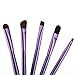ACEVIVI 5 pcs Romantic Purple High Quality Eye Makeup Brush Face Brush with Shinning Purple Cylinder Case