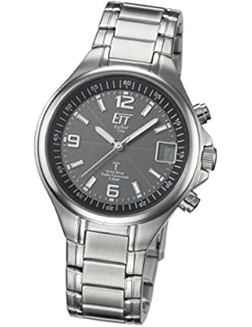 Eco Tech Time Solar Drive Funk Basic Herrenuhr EGS-11035-31M, Edelstahl Armbanduhr
