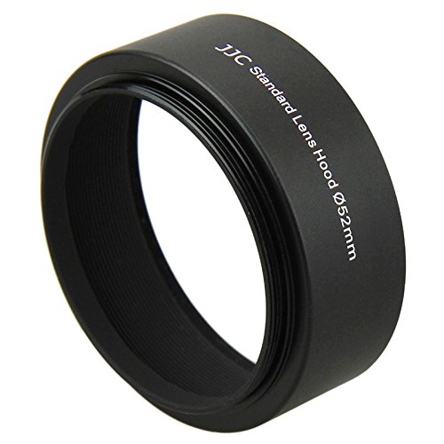 JJC Ln-52s universel en m  tal    visser Pare-soleil pour Canon Nikon Sony Olympus Pentax appareils photo       Compatible avec objectif standard  52  mm 