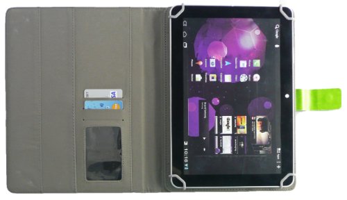 Emartbuy® Archos 101b Oxygen Tablet PC 10.1 Zoll Universalbereich Grün Multi Angle Exekutiv Folio Mappen Kasten Abdeckung mit Kartensteckplätze + Grün Eingabestift - 4