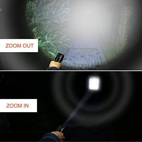 Taschenlampe LED T6 wiederaufladbare Zoombar Handlampe 5 Leuchtmodi wasserdicht Camping Lampe - 6