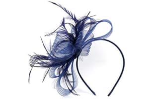 LONTG Épingle à Cheveux Femme Chapeau Bibi de Fête Cérémonie Banquet Soirée Cocktail Bandeau Accessoires de Mariée Demoiselle d'honneur Fascinator Chapeau Plume de Halloween Carnaval Déguisement Mascarade