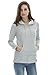 Bearsland Women's Winter Sporty Hoodie Breastfeeding Nursing Top Gray UK Size 10-12