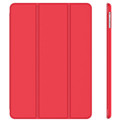 JETech iPad Air Slim-Fit Smart Case Hülle Schutzhülle Tasche mit Ständer Funktion und Auto-Einschlaf/Aufwach für Apple iPad 5 (Rot)
