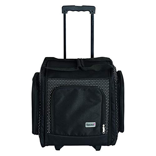 Papermania Liquorice - Minimaleta con Compartimentos, diseño de Lunares, Color Azul y Negro