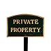 Produktbild Montague Metall Produkte sp-17sm-hgg-ls klein Hunter Grün und Gold Private Property Arch Statement Schild mit 23 Rasendorn
